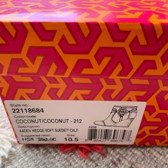 Tory Burch suede leather logo booties size 10.5 - Picture 5 of 5